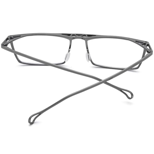 Image of FONEX Titanium Glasses Frame for Men,Square Eyewear Full Optical Eyeglasses F85641