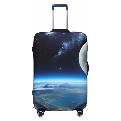 Space Planet Print Luggage Suitcase Covers Elastic Washable Luggage Protector Luggage Covers For Suitcase
