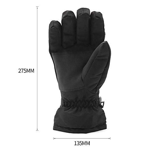 KKmoon 1 par de luvas de motociclismo, luvas térmicas à prova d'água, à prova de vento, prata