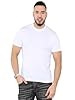 BRAND KRUZE Mens 3 Pack T-Shirt Set Crew Neck Casual Cotton Regular Fit Short Sleeve Printed Plain T-Shirts KZTS138 Tshirt White L (3 Pack) #1