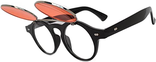 Image of OWL Steampunk Vintage Retro Round Circle Gothic Hippie Colored Plastic Frame Sunglasses Colored Lens