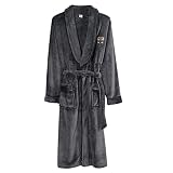 TARAAN Herren Bademantel Winter Herren Nachthemd Dicke Plus Samt Langes Warmes Coral Rolling Bath Herren Flanell Bademantel Erwachsener (Color : A, Size : XXL)