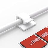 Yocice Upgraded Cable Clips 40pcs with Strong Adhesive Tapes,Wire Holder Organizer Cord Management for Car, Office and Home,White- CC04(40PCS)