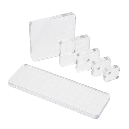 ARTIBETTER Convenient Stamping Blocks Craft Stamps 6pcs Acrylic Blocks for Boys and Girls/Children