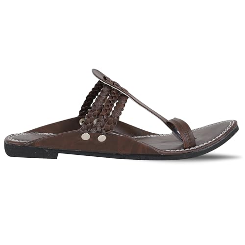 Image of DFR Ethnic Sandals For Boys Men, Comfortable Men's Rajasthani Slipper Chappals