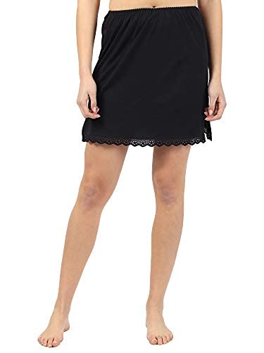 poppins ark Women's Cotton Short Underskirt for Dresses (Black/Beige/White) (Black, Large)-picture-34