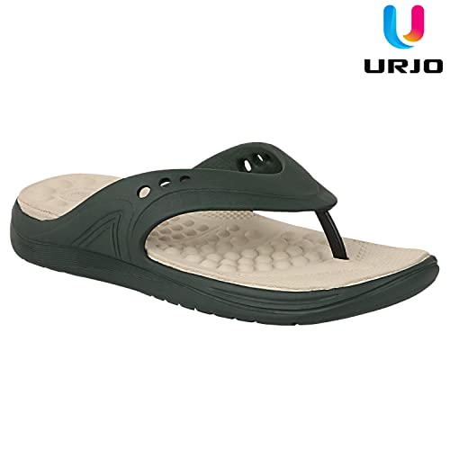 Image of URJO FOAM Men's Slippers /FlipFlops Lightweight Super Flexible Arch Support Durable Anti Skid & Stylish Dailywear Slippers /FlipFlops for Men