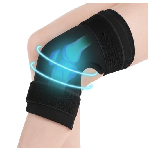 ABUBU Rodillera de Gel para Terapia de Frío y Calor, Reutilizable, Lesiones y Dolor de Rodilla, Esguinces, Artrosis, Menisco, Lycra, Suave, RODILLERA
