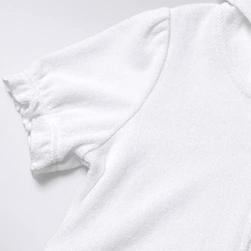 Toddler Kid Girls Hooded Zip Terry Coverups Swim Beach Cover-Up Cotton Summer Swimwear Short Sleeve Swimsuit4