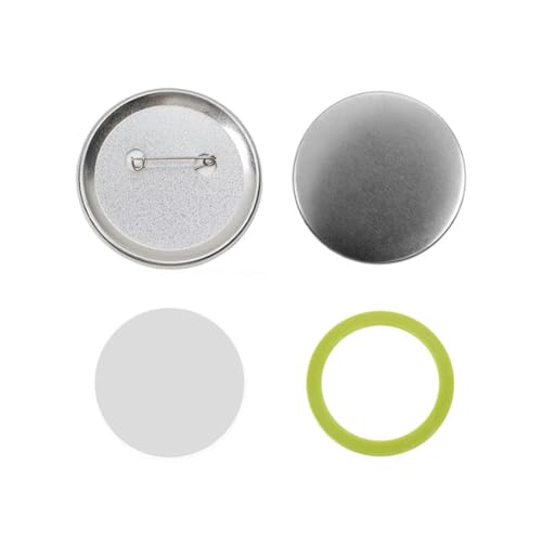 Mikankawa 缶バッジ 素材 約100個 丸型 無地 グッズ DIY (58mm)