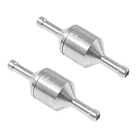 Nicear 2 STÜCKE 4 mm Einweg-Kraftstoffventil aus Aluminium, Rückschlagventil, geeignet für Benzin, Diesel, Öl, Wasser, für Niederdrucksysteme von Autovergasern