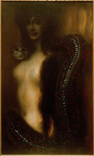 Cartel en lienzo de Il Peccato de Von Stuck, pintura famosa decorativa de 60x90cm