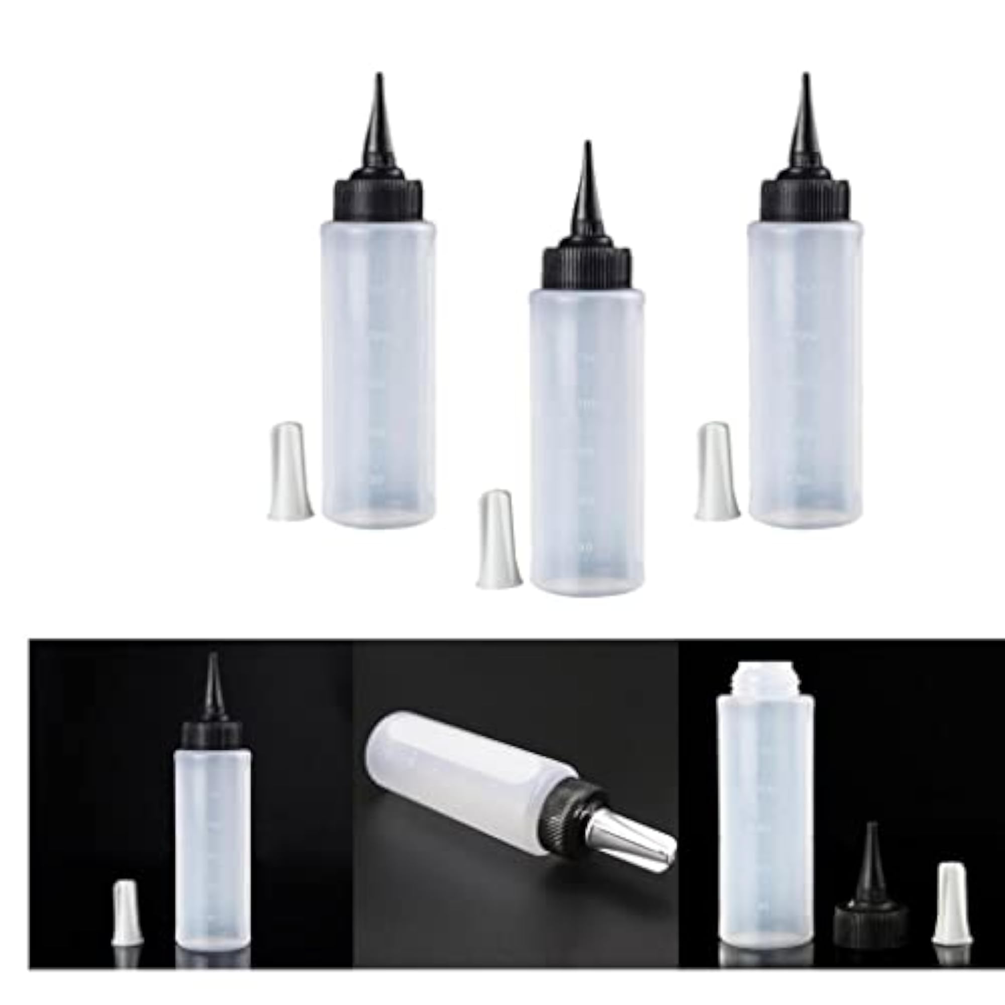 2x3Pc 150ml Durable Salon Hair Color Applicator Bottles