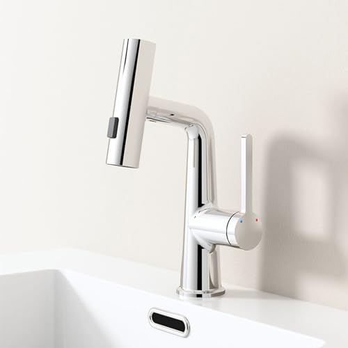 Robinet 3 modes pour salle de bain avec jet cascade et rotation 360 degrés