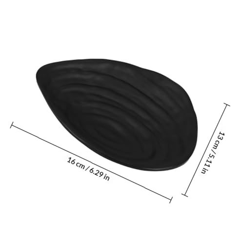 Plato para sushi de melamina negra, juego 2 piezas miniatura 2