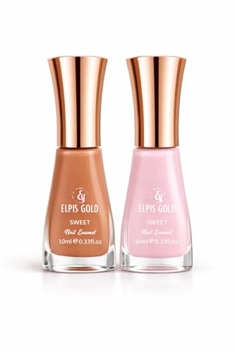 Image of Modena BeautyNail Paint Combo Pack of 2 | Quick Dry | Long Lasting | Glossy Finish (Brown Pink Combo)