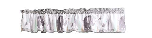 Cribmate 1 Pc Elephant Print Nursery Window Valance Baby Toddler Room Widow Valance Unisex Grey 90 X 15 '' #TOP5