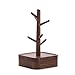 LYUN Espositore Organizer Gioielli Pratico portaoggetti Multiuso in Legno for Gioielli, portabottiglie, portabottiglie, 6 Ganci, Gancio for Appendere Gioielli Porta Gioielli