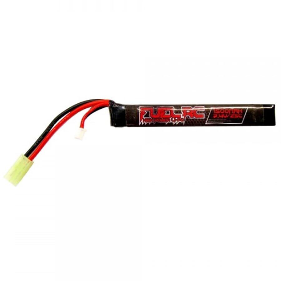 Batería Li Po 7.4V x 1500MAH 25C Stick | para Armas de Airsoft y Coches, Barcos o helicopteros radiocontrol RC