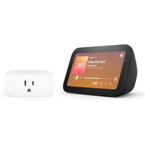 Echo Show 5 (3rd Gen, 2023 release) in Charcoal bundle with Amazon Smart Plug