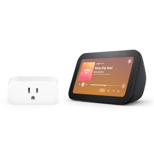Amazon Echo Show 5 (3Rd Gen, 2023 Release) In Charcoal Bundle With Amazon Smart Plug cover