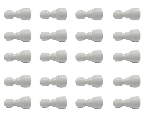 Double Push Elbow 1/4 × 3/8 | Pack of 20 | Straight Quick Connect