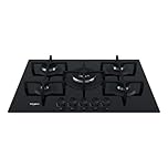 Piano Cottura a Gas 5 Fuochi 73 cm in Vetro colore Nero - GOA 7523/NB1