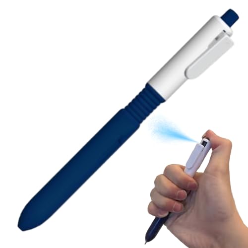 Suxdlan Giocattolo di Scherzo con Penna a Sfera Retrattile in plastica Creativa Mini Pistola ad Acqua Blu da 6, 5 ​​Pollici