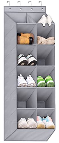 Sleeping Lamb Schuhregal zum Aufhängen für Schrank, über der Tür, für schmale Tür für 12 Paar Sneaker, Stiefel, Grau Cover
