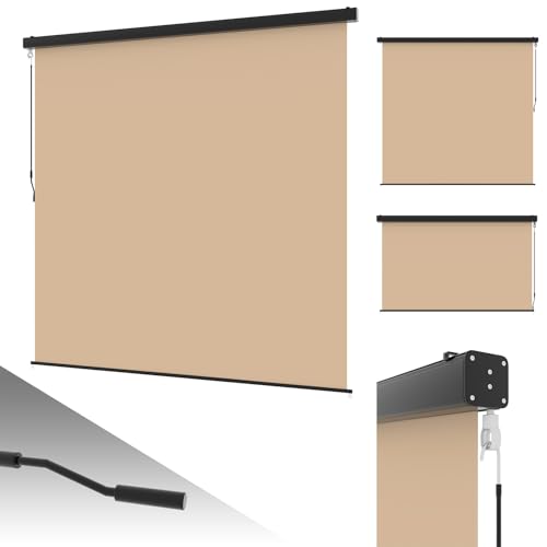 Senkrechtmarkise UNIONLINE 140x250cm Innen/Außen Ausziehbare Vertikalmarkise an der Wand Order Decke, Sonnenschutz Wetterbeständig Markise mit Handkurbel für Garten, Balkon, Beige Senkrechtmarkise UNIONLINE 140x250cm Innen/Außen Ausziehbare Vertikalmarkise an der Wand Order Decke, Sonnenschutz Wetterbeständig Markise mit Handkurbel für Garten, Balkon, Beige