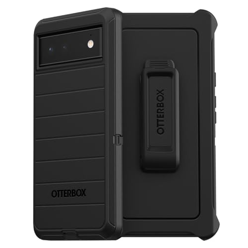 OtterBox Defender Series Case for Google Pixel 6 (Only) - Holster Clip Included - Microbial Defense Protection - Non-Retail Packaging - Black