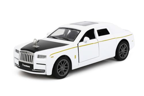 Image of Rolls Royce Phantom Die-Cast Toy Car - 1:36 Scale Pull Back Alloy Vehicle with Openable Doors - Luxury Car Model for Boys, Kids & Collectors - Classic Gift Toy (Random Color)