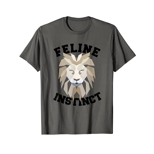 Instinto Felino Geométrico Cabeza León Grandes Felinos Camiseta
