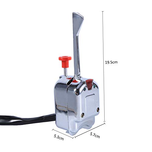 Interruptor de seta, anti-desgaste 12 V à prova de ferrugem cromado para varões de rua