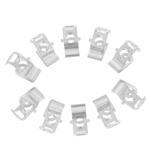 PRETYZOOM Placa de Fijación 10 Piezas Sujetadores Metálicos Auto Hebillas Ajustables Tornillos Autorroscantes Soporte Motor Automotriz