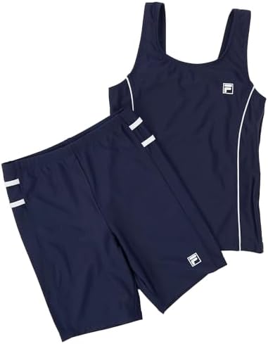 Fila 174102 Girls' School Swimsuit, Tankini, Top and Bottom Set, NWT, 140