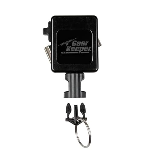Gear Keeper Retractable Keychain with Stainless Steel Rotating Belt Clip - Split Ring Tactical Keychain for Keys & Badges - Holds Up to 28 Equipment Keys - High Force, 42-Inch Extension - USA Made
