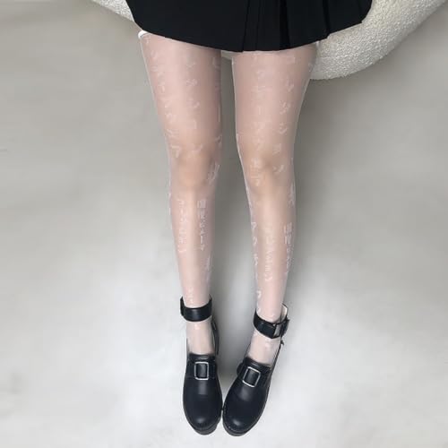 Image of Ulalaza Sparkle Hollow Out Letter Nude Colorful Rhinestone Hot Drilling Fishnet Pantyhose Tights for women Luminous
