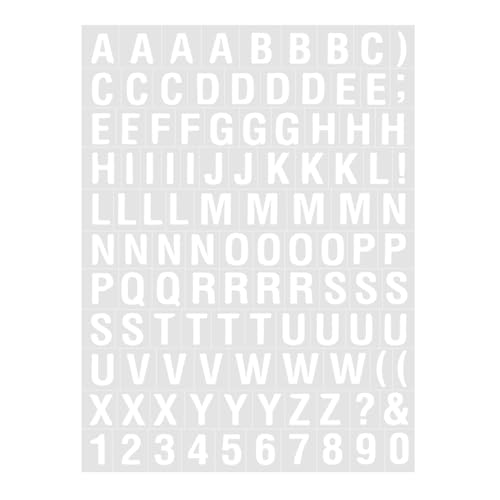 (シャシャン)XIAXIN 防水 PVC製 アルファベット シール 英字 ステッカー セット 耐候 耐水 英語 数字 シール キャラクター ミニサイズ 表札 ラベル スーツケース ネームプレート ロッカー 屋内外 兼用 TSS-105W (1点, ホワイト