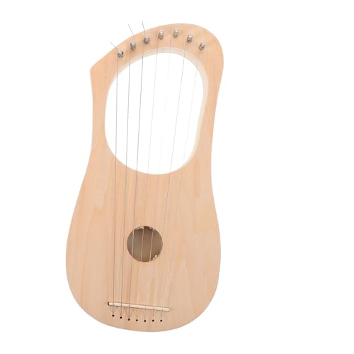 Toddmomy Create Your Own Harp Wooden Lyre Harp Diy Kit 7 Strings Tuning Tools Soundboard for Music Lovers