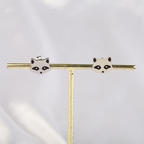 MAOFAED Raccoon Gift - Stud Earring for Her, Animal Jewelry 7