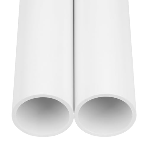 CKVIHAV 2Pcs 2 Inch PVC Pipe 34(2.83FT) Long White Sch40 Industrial PVC Pipes for Home DIY Greenhouse Garden Farm Workshop Furniture Grade(2 x 34L)