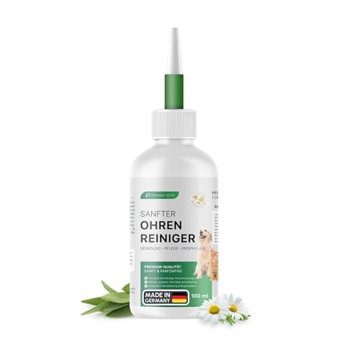 Privana Sanfter Ohrenreiniger 3-in-1 für Hunde & Katzen (100ml) – sanfte Reinigung, Haut-Pflege & Prophylaxe – bei Juckreiz, Ohrmilben, Hefepilzen
