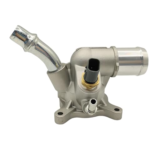 MUZHINAN 5047263AB Engine Coolant Thermostat Housing Assembly for Chrysler 200 2.4L L4 2015-2017 for Jeep Compass Cherokee Renegade Silver Car Engine Cooling 5047861AA 1pcs