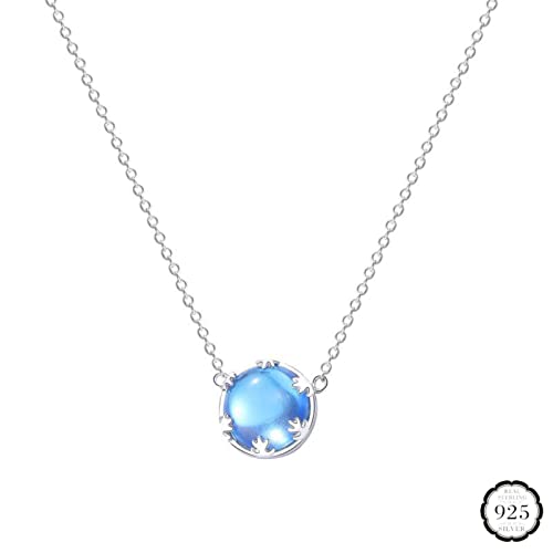 Collier argent S925 avec pendentif rond : cadeau d'anniversaire