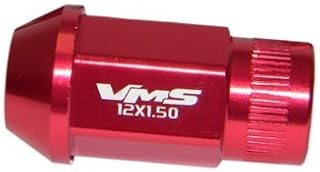 VMS Racing 20PC Piece RED Open End Lightweight Aluminum Racing Lug Nuts Thread Size 12x1.5mm Compatible with Chevy Chevrolet Corvette C4 C5 C6 C7