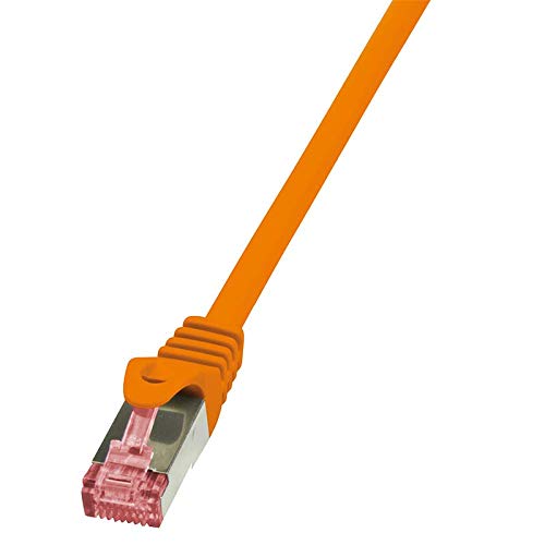 LogiLink CQ2078S CAT6 S/FTP PIMF PrimeLine Ethernet Cable, 5 Meter Length, Orange