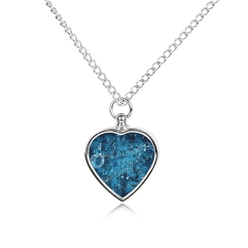 Souvenir cendres animaux de compagnie : collier urne funéraire cœur avec fleurs et entonnoir