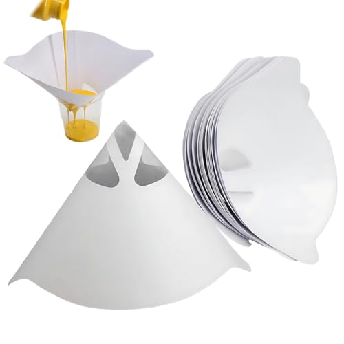 UYVPAER 50 Piezas Colador De Pintura, Nailon Desechable Coladores De Papel De Pintura Embudo De Pintura Con Punta De Filtro, Filtro De Pintura Para Aparatos De Pintura Por Pulverización