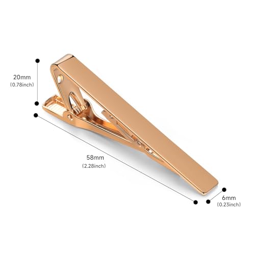 Tie Clips for Men, Shiny Necktie Tie Bar Pinch Clips, Valued Pack in a Gift Box3